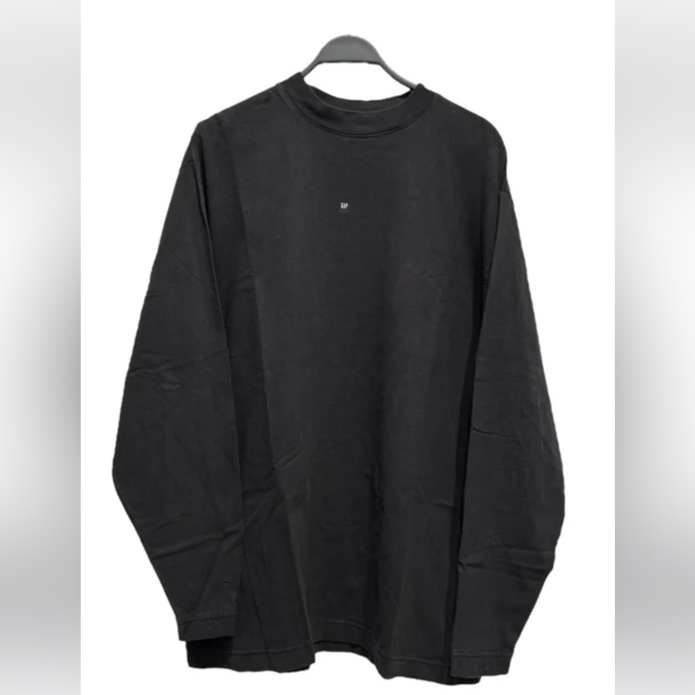 Yeezy gap logo longsleeve t shirt black